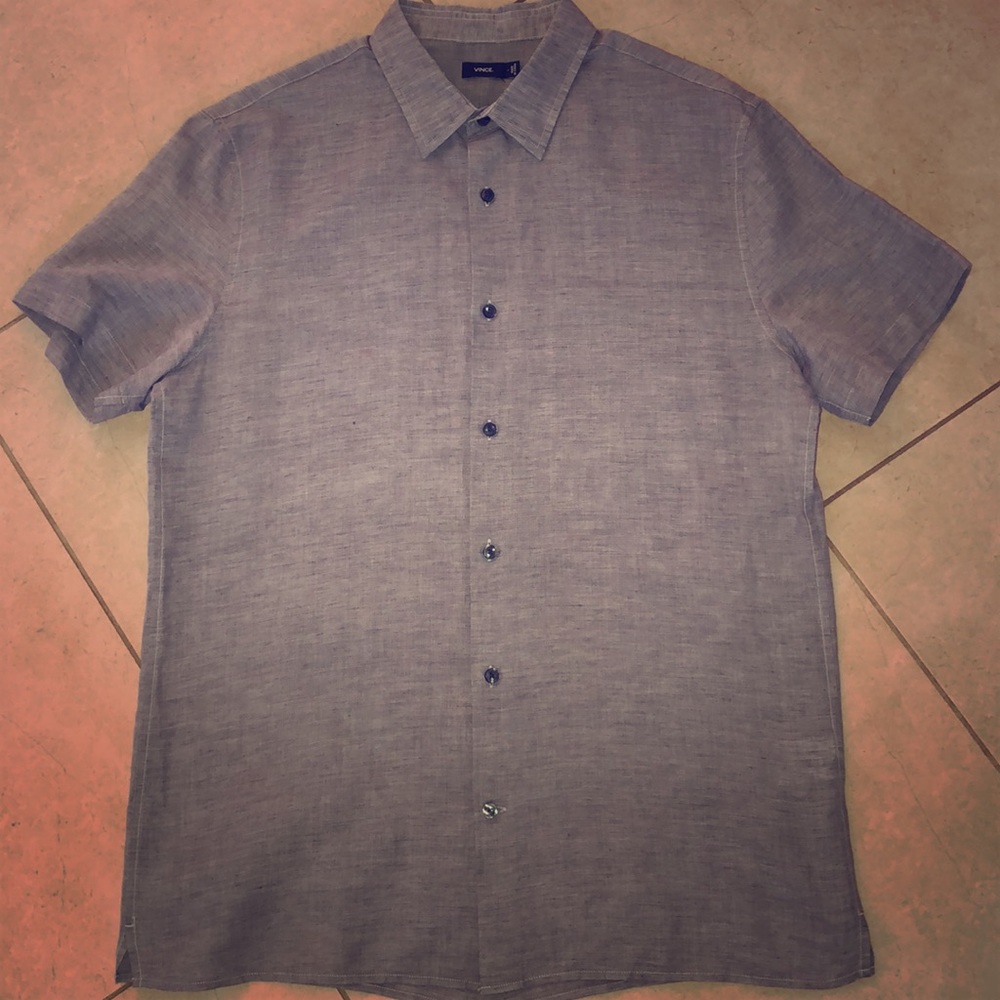 Vince men’s short sleeve linen button down